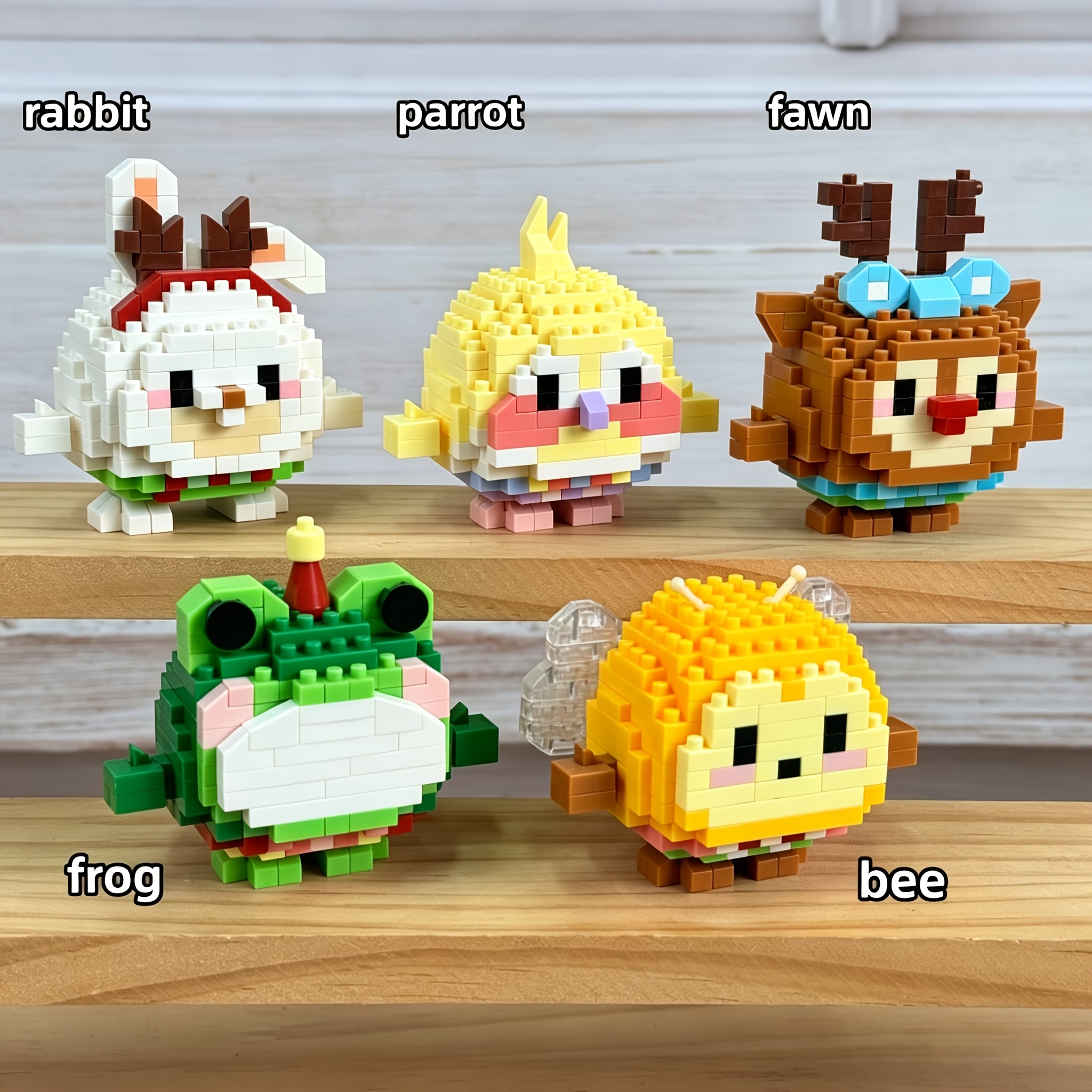 Cute Spherical Animal Mini Blocks, Educational Gift